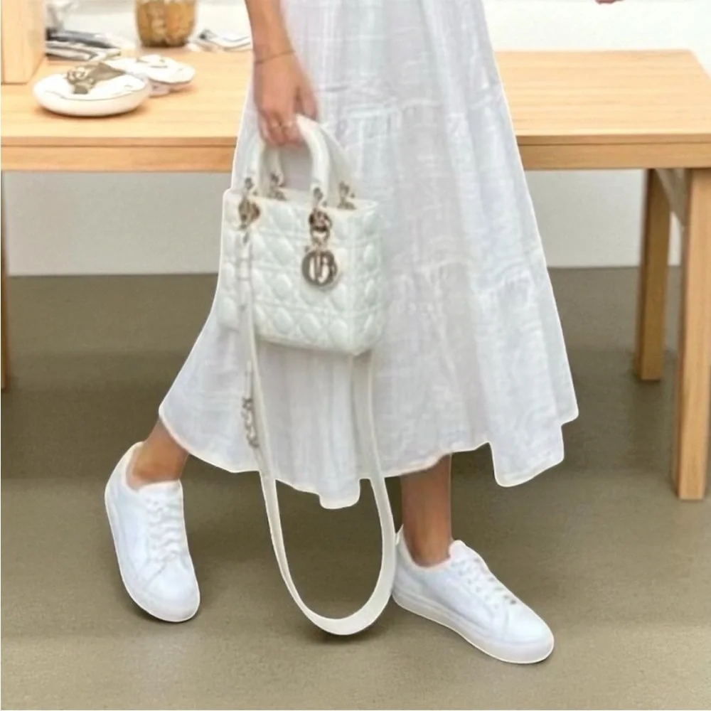 JOIE “Harvard” Vegan Leather Lace-up Sneakers in White Size 10